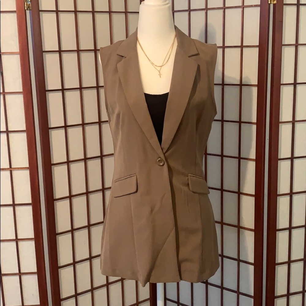 Button Blazer Vest